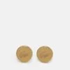 Lacoste Plated Studs With Logo And Crocodile - Boucles D'Oreilles - Gold-Coloured