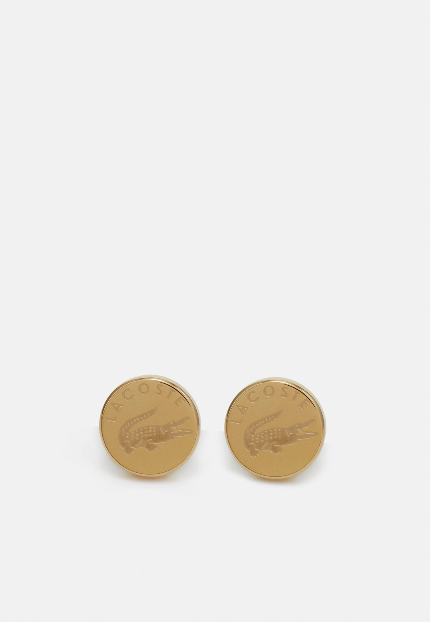 Lacoste Plated Studs With Logo And Crocodile - Boucles D'Oreilles - Gold-Coloured 3 Lacoste Plated Studs With Logo And Crocodile - Boucles D'Oreilles - Gold-Coloured