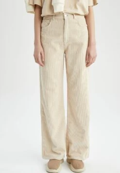 DeFacto Wide Leg - Pantalon Classique - Beige