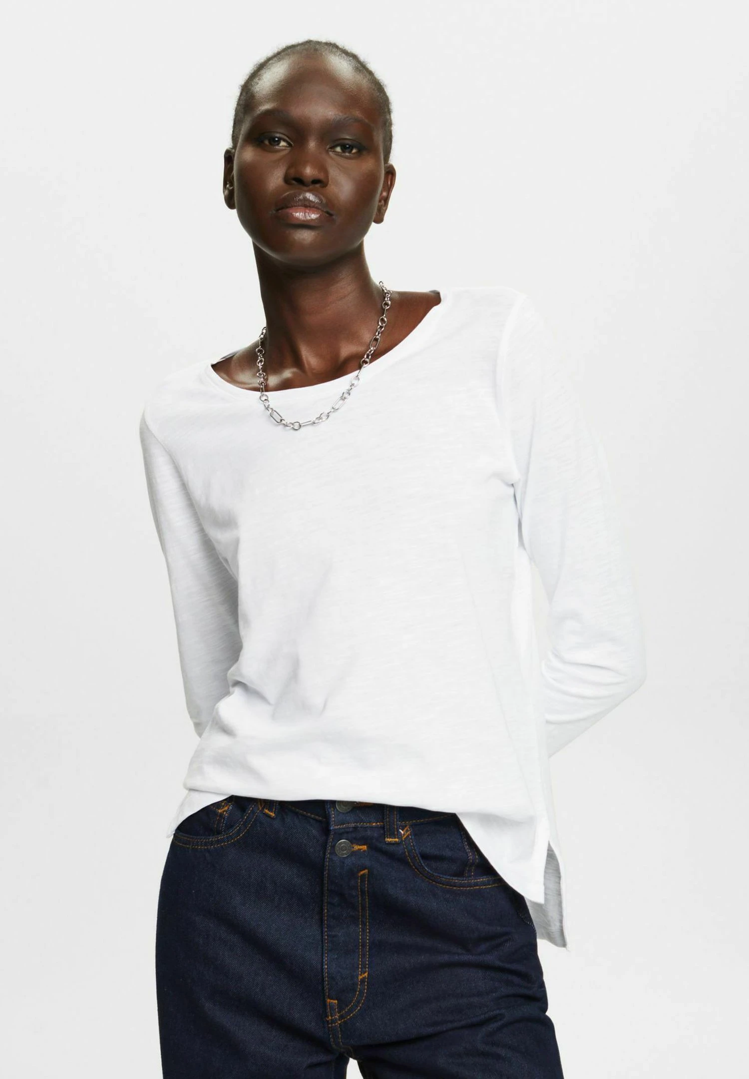 ESPRIT T-Shirt À Manches Longues - White 3 ESPRIT T-Shirt À Manches Longues - White