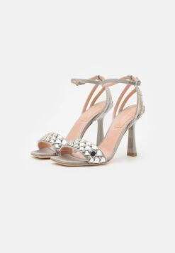 Alberta Ferretti Embroideries - Sandales À Talons Hauts - Fantasy Grey -Next Soldes a456399470734bf19e0814a6ec3cd884