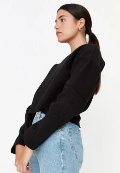 Trendyol Gewoontjes - Sweatshirt - Black -Next Soldes a4a61e725436466bbac70b62a7ed4a41