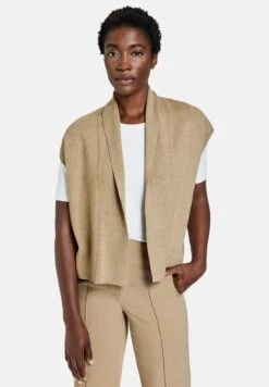 Gerry Weber Offener Mit Schalkragen Und We - Gilet - Sand Melange