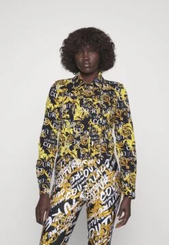 Versace Jeans Couture Bull Gallone Logo - Veste En Jean - Black/Gold