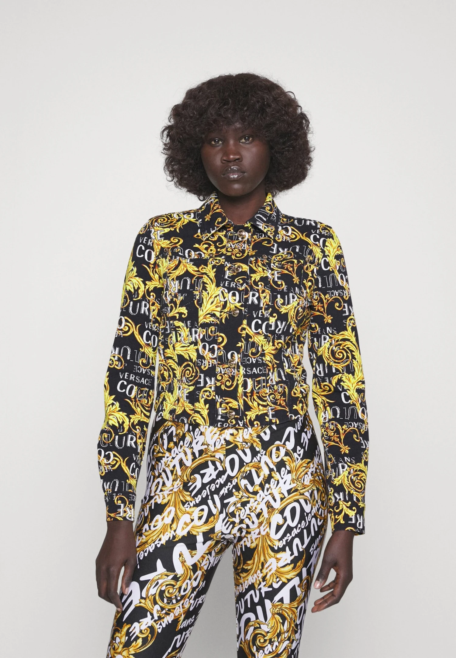 Versace Jeans Couture Bull Gallone Logo - Veste En Jean - Black/Gold 3 Versace Jeans Couture Bull Gallone Logo - Veste En Jean - Black/Gold