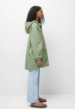 PULL & BEAR Rain With Hood - Veste Imperméable - Khaki -Next Soldes a7fe53e739864addac04bc17c093103e