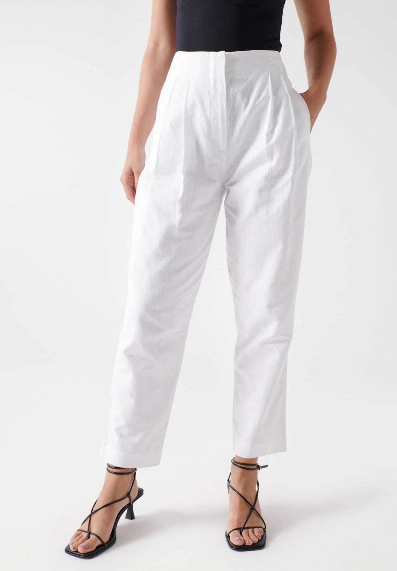 Regular Cropped - Pantalon Classique - Weiß 3 Regular Cropped - Pantalon Classique - Weiß
