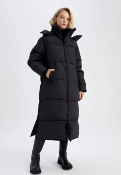 DeFacto Relax Fit - Manteau D'Hiver - Black