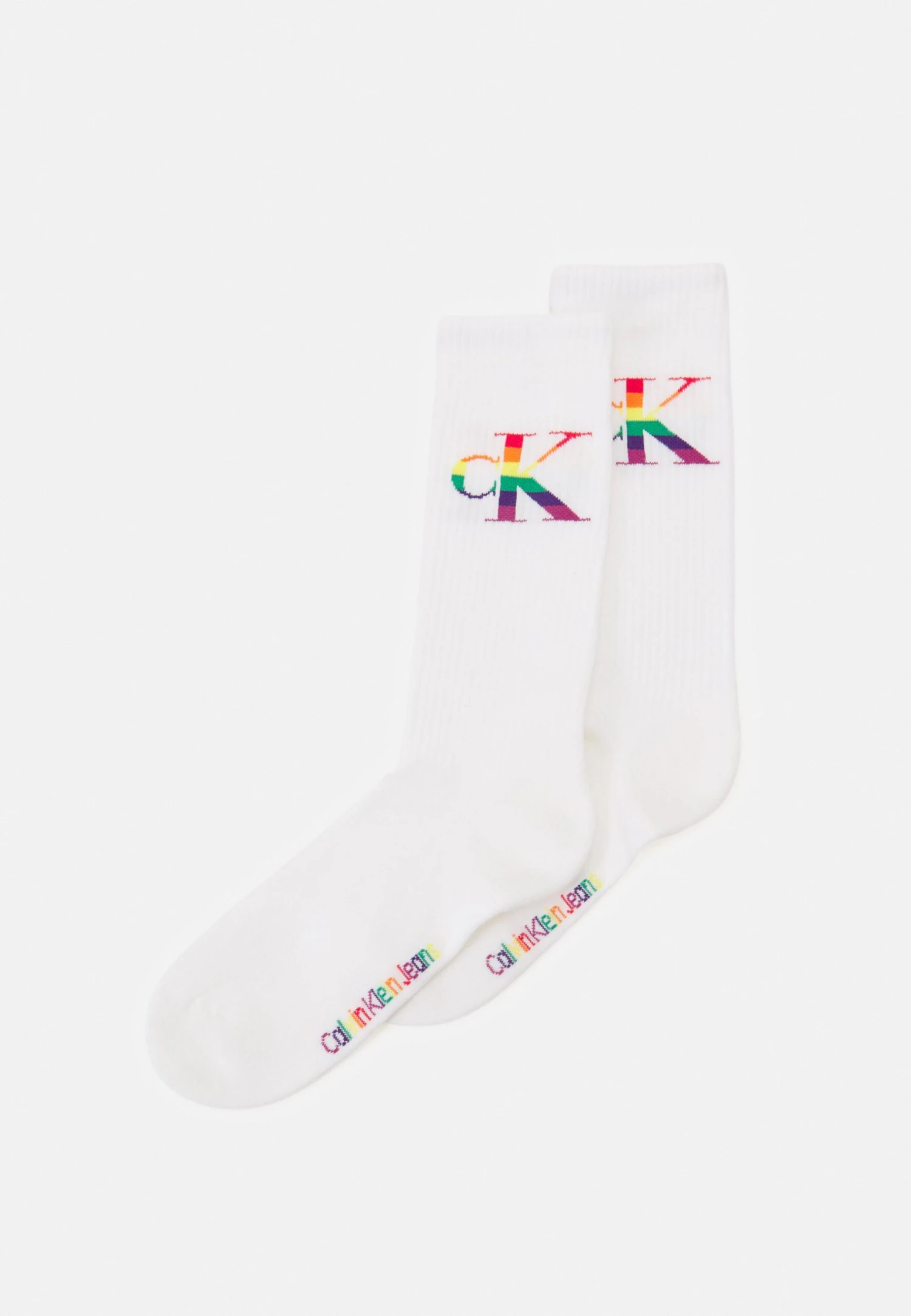 CALVIN KLEIN UNDERWEAR Pride 2 Pack Unisex - Chaussettes - White 3 CALVIN KLEIN UNDERWEAR Pride 2 Pack Unisex - Chaussettes - White