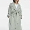 Stradivarius Fliessender - Trench - Light Green