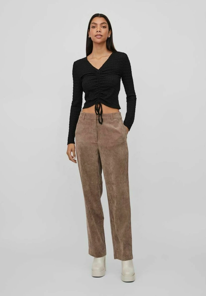 Vila Kordelzug - T-Shirt À Manches Longues - Black 4 Vila Kordelzug - T-Shirt À Manches Longues - Black – Image 2