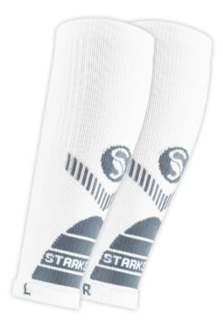 2 Paar Wadenbandagen Mit Kompression - Guêtres - Weiss