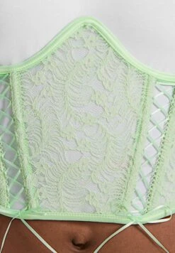 BERSHKA Underwire With Tie - Corset - Green -Next Soldes aec89db739964c3291063d553bc5ecbe