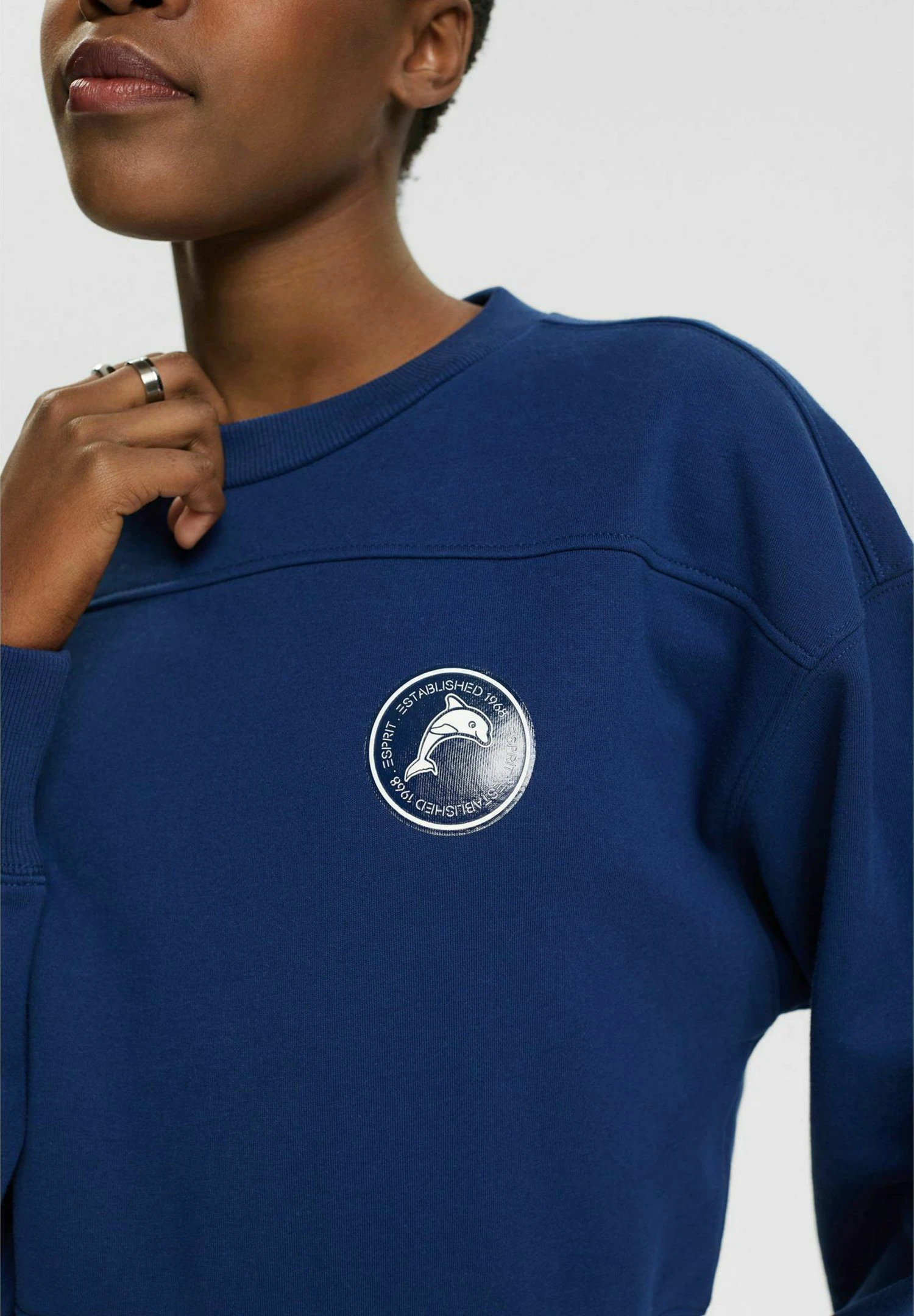 ESPRIT Cropped - Sweatshirt - Ink 6 ESPRIT Cropped - Sweatshirt - Ink â Image 4