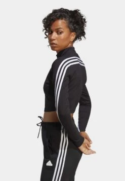 Adidas Sportswear Future Icons Three Stripes Mock Neck - T-Shirt À Manches Longues - Black -Next Soldes af2cbe0807e54f69b58d3e331a1b050b