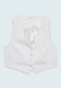 Stradivarius Kurze Basic - Veste Sans Manches - White 17 Stradivarius Kurze Basic - Veste Sans Manches - White -Next Soldes b28267f6baee481cb8d2409ae8c318a1
