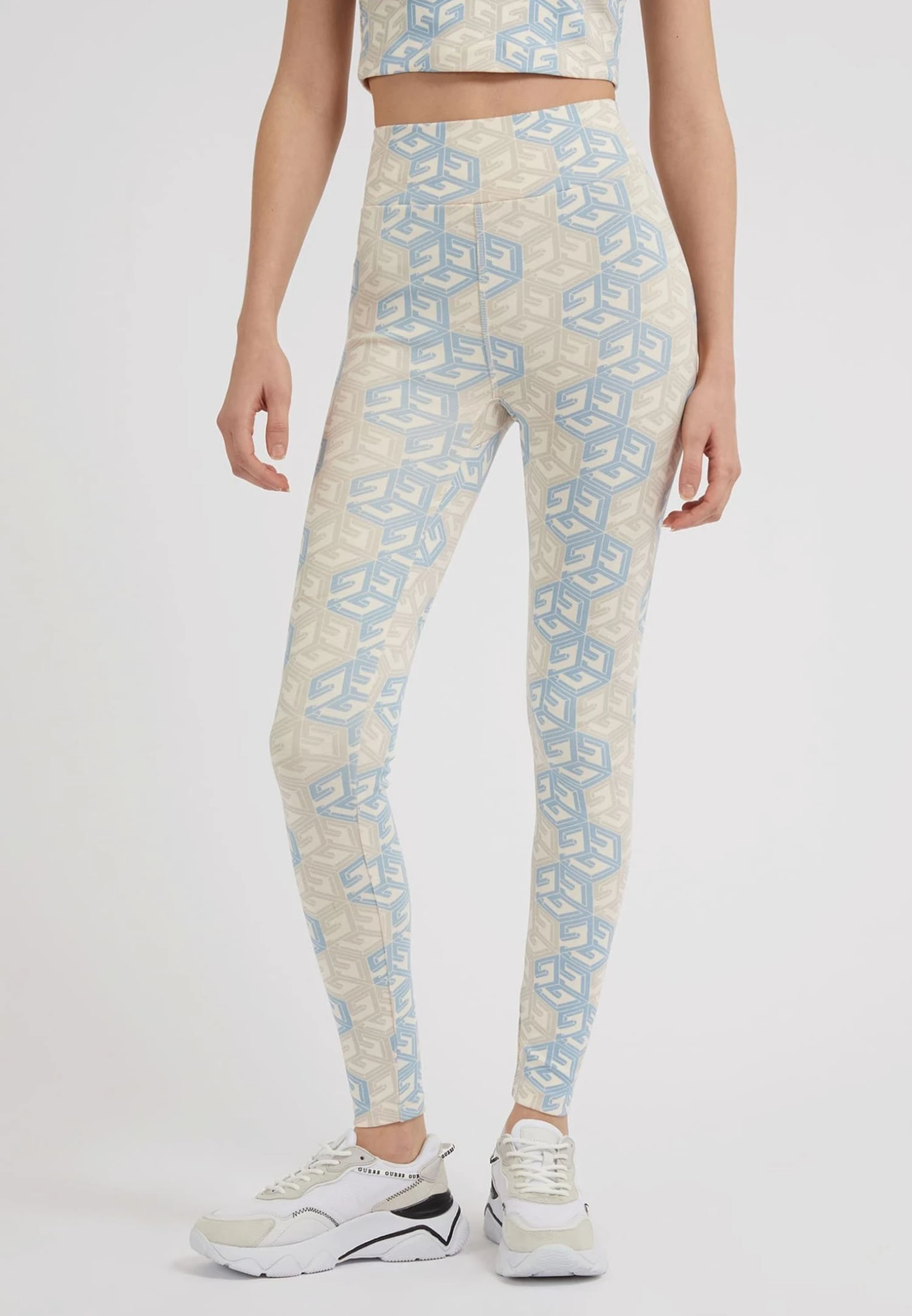 Guess Mit G-Cube Logo - Legging - Hellblau 3 Guess Mit G-Cube Logo - Legging - Hellblau