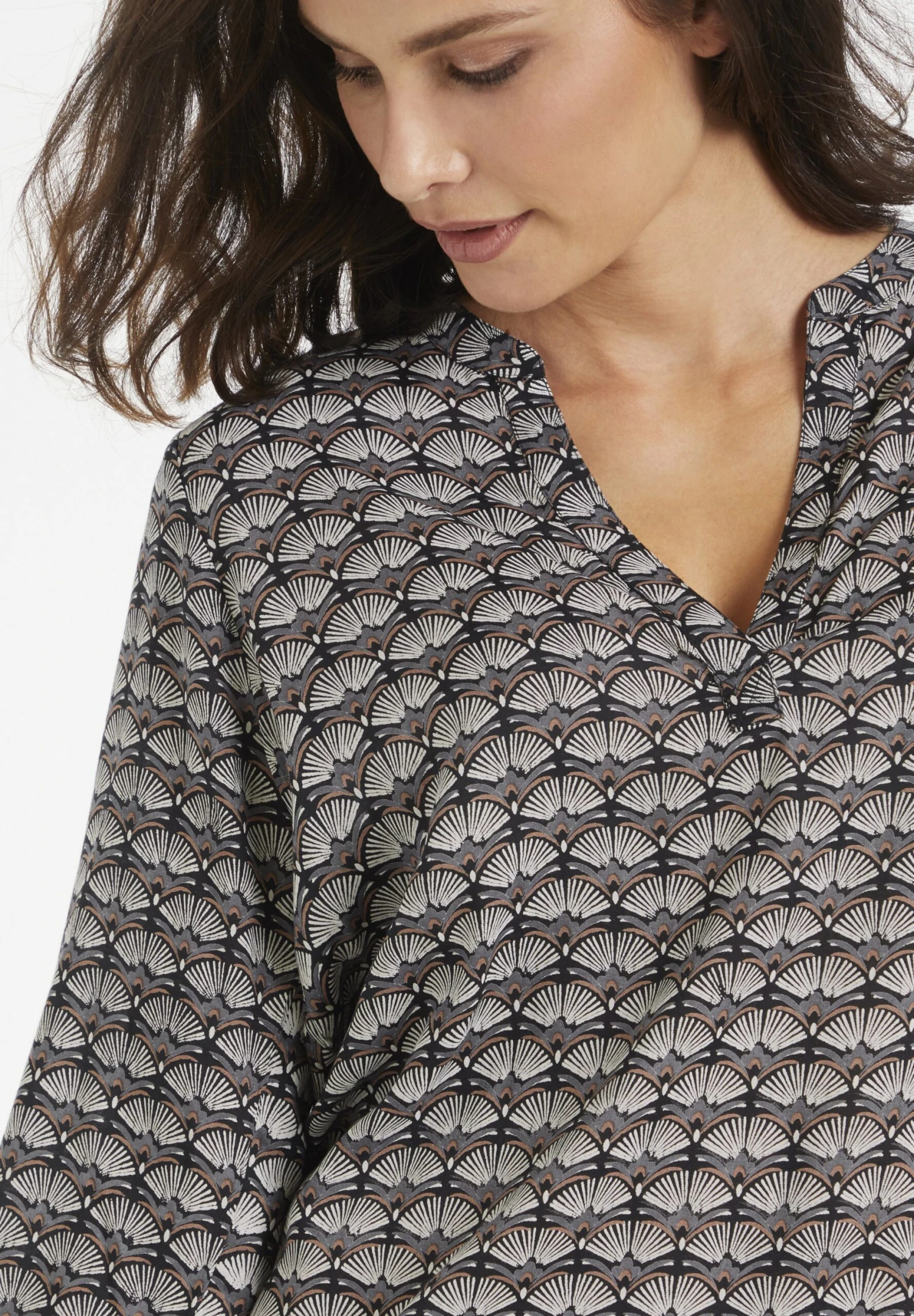 Kaffe Eva Tilly Blouse - T-Shirt À Manches Longues - Black/Woodsmoke 6 Kaffe Eva Tilly Blouse - T-Shirt À Manches Longues - Black/Woodsmoke – Image 4