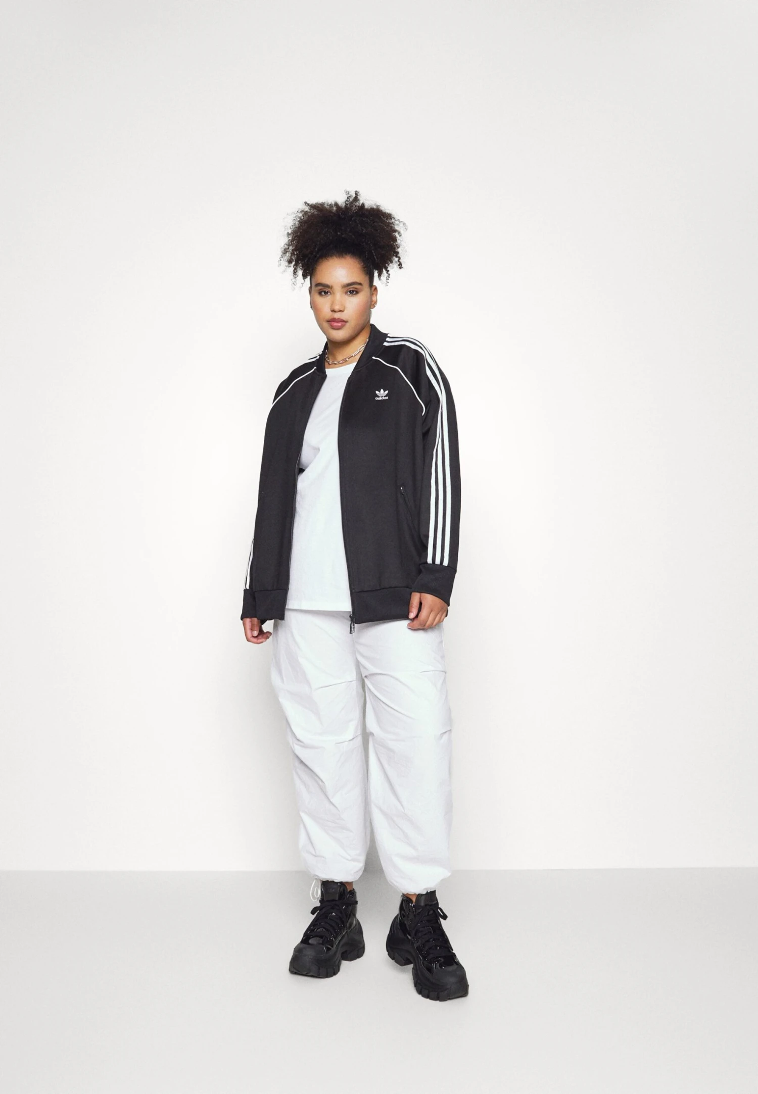 Adidas Originals Tracktop Plus Size - Veste De Survêtement - Black/White 7 Adidas Originals Tracktop Plus Size - Veste De Survêtement - Black/White – Image 5