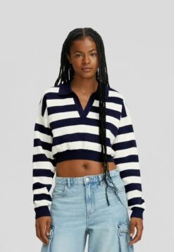 BERSHKA With Stripes - Pullover - Multi Coloured
