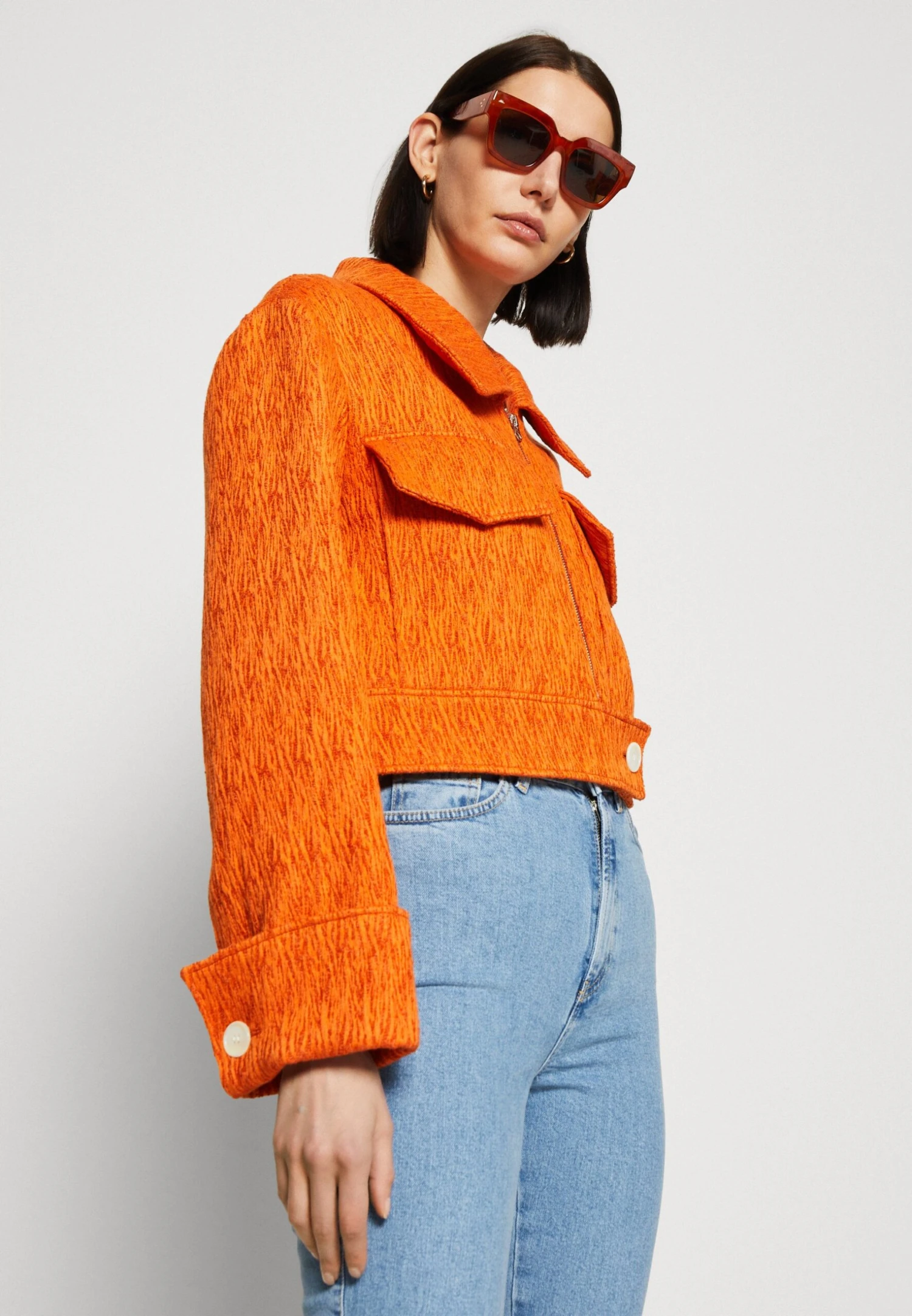 Gant Cropped Jacket - Veste Légère - Pumpkin Orange 6 Gant Cropped Jacket - Veste Légère - Pumpkin Orange – Image 4