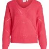 Vila V Ausschnitt - Pullover - Fandango Pink