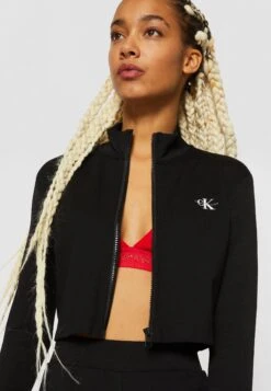 Calvin Klein Jeans Short Milano Zip-Through - T-Shirt À Manches Longues - Black -Next Soldes b84cc92bae49427bb57b1c81ad7a8823