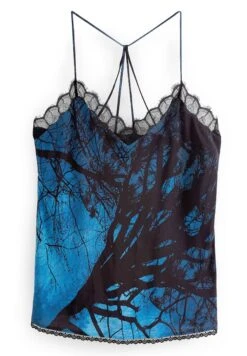 Next Trim Cami Petite - Caraco - Blue Black Scenic Print -Next Soldes b898d7d109244a7a8c35ac454b566b43