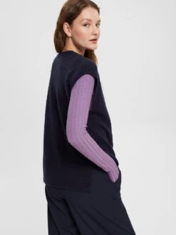 ESPRIT Vest - Pullover - Navy -Next Soldes b956b14514054d33affaf90458c2dd9c