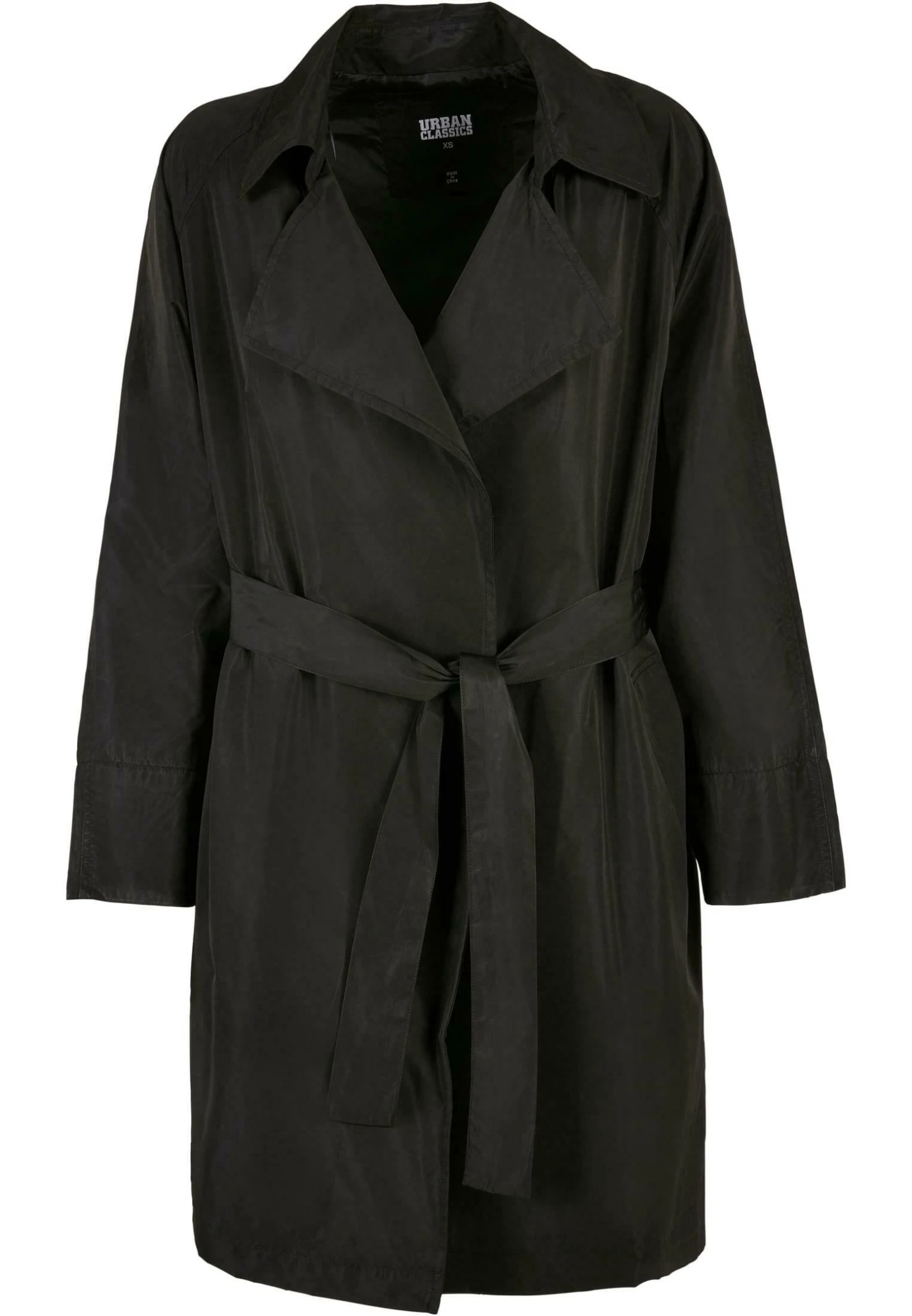 URBAN CLASSICS Crinkle Minimal - Trench - Black 7 URBAN CLASSICS Crinkle Minimal - Trench - Black – Image 5