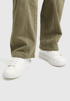 PULL & BEAR Casual Platform - Baskets Basses - White