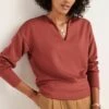 Next Long Sleeve Slinky Notch Neck Standard - Sweatshirt - Rust Brown -Next Soldes bafe529872504e53957d4faed3bb4f51