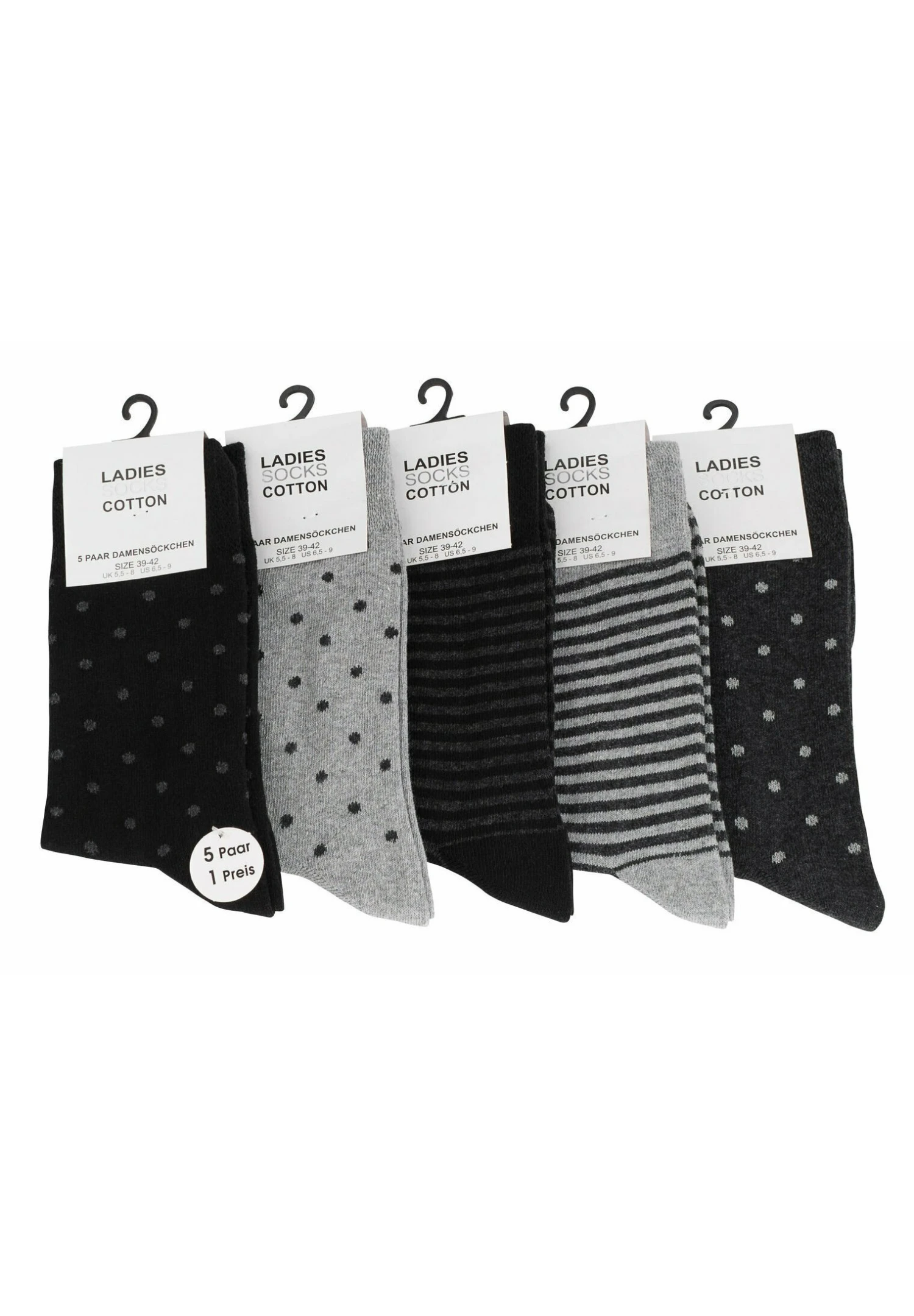 Dot´S And Stripes - Chaussettes - Grau-Anthrazit-Schwarz 9 Dot´S And Stripes - Chaussettes - Grau-Anthrazit-Schwarz – Image 7