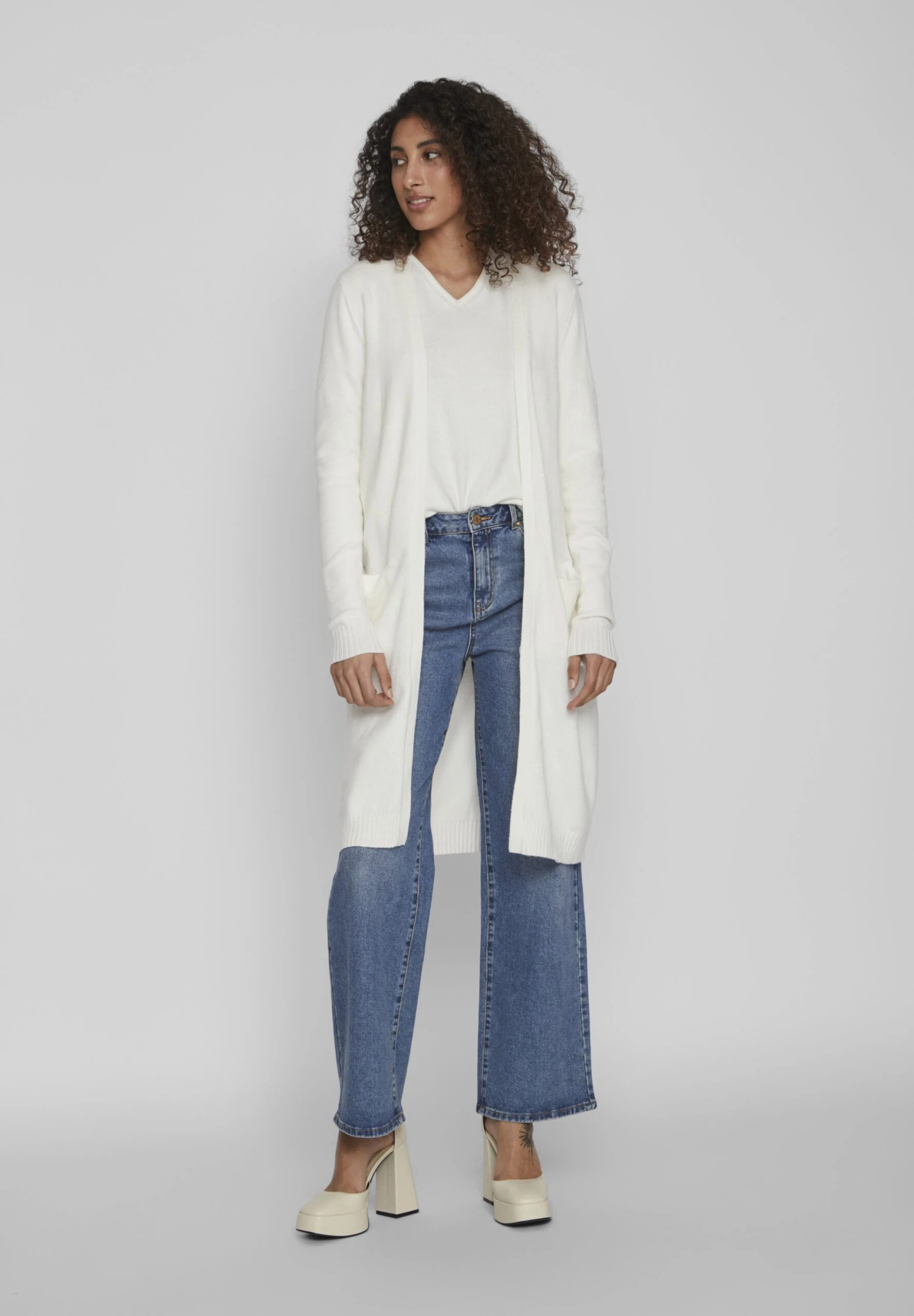 Vila Viril L/S - Noo - Gilet - White Alyssum 4 Vila Viril L/S - Noo - Gilet - White Alyssum â Image 2