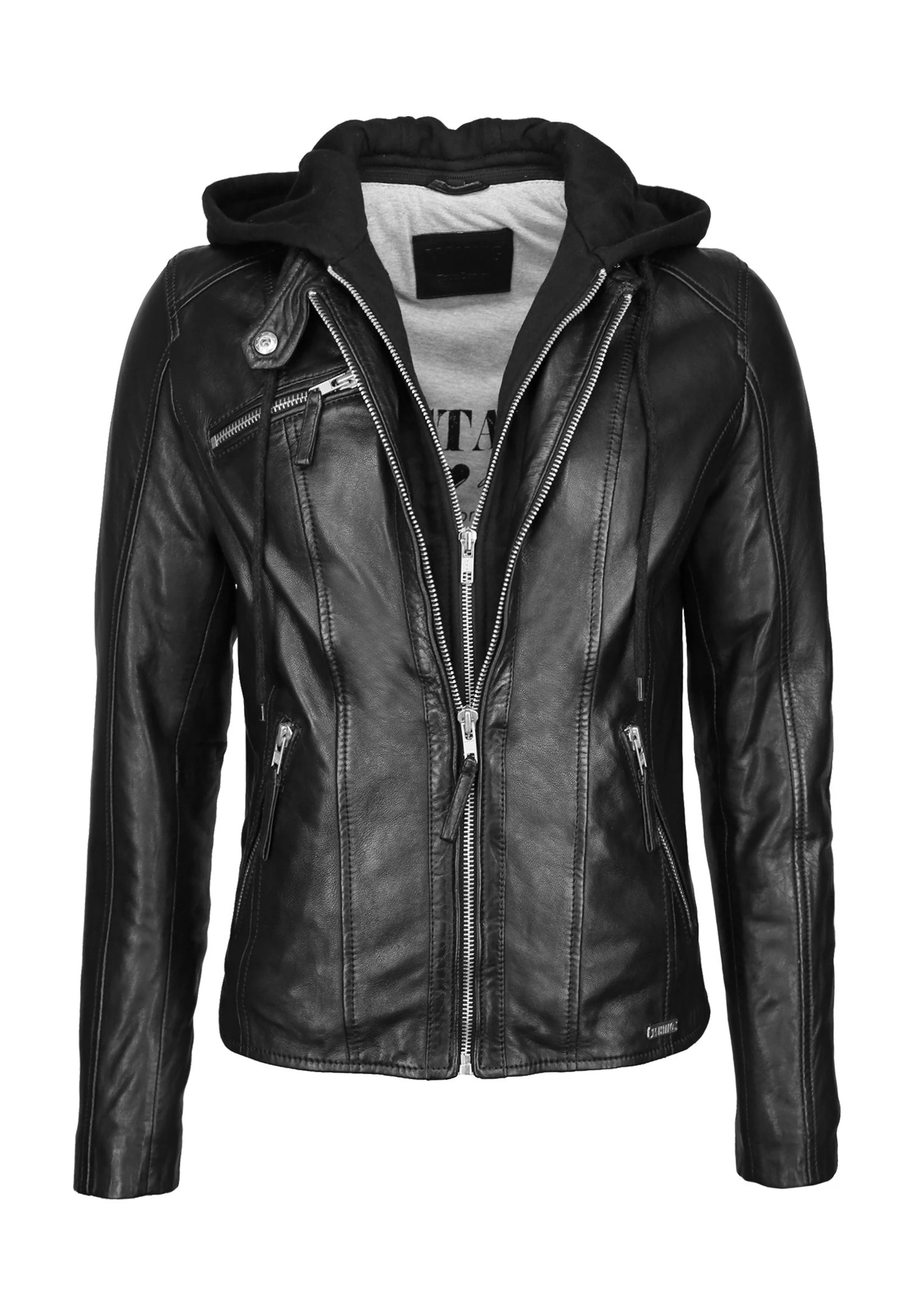 Mustang Veste En Cuir - Schwarz 3 Mustang Veste En Cuir - Schwarz