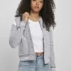 URBAN CLASSICS Sweat Zippé - Grey White