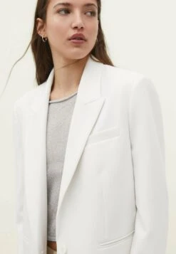 Stradivarius Mit Knopf - Manteau Court - Off White -Next Soldes bff6739a5afc4b21934b4446d9aefa90