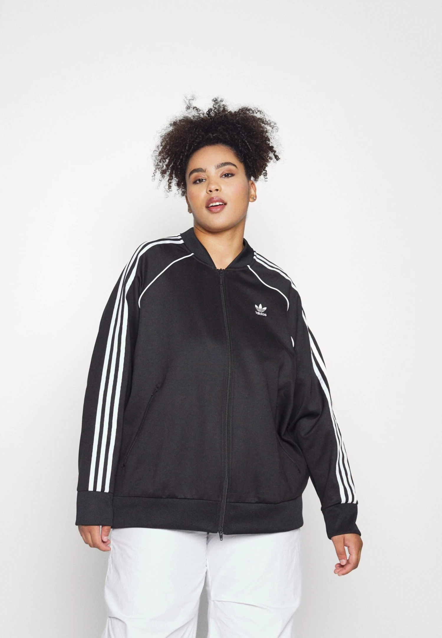Adidas Originals Tracktop Plus Size - Veste De Survêtement - Black/White 5 Adidas Originals Tracktop Plus Size - Veste De Survêtement - Black/White – Image 3