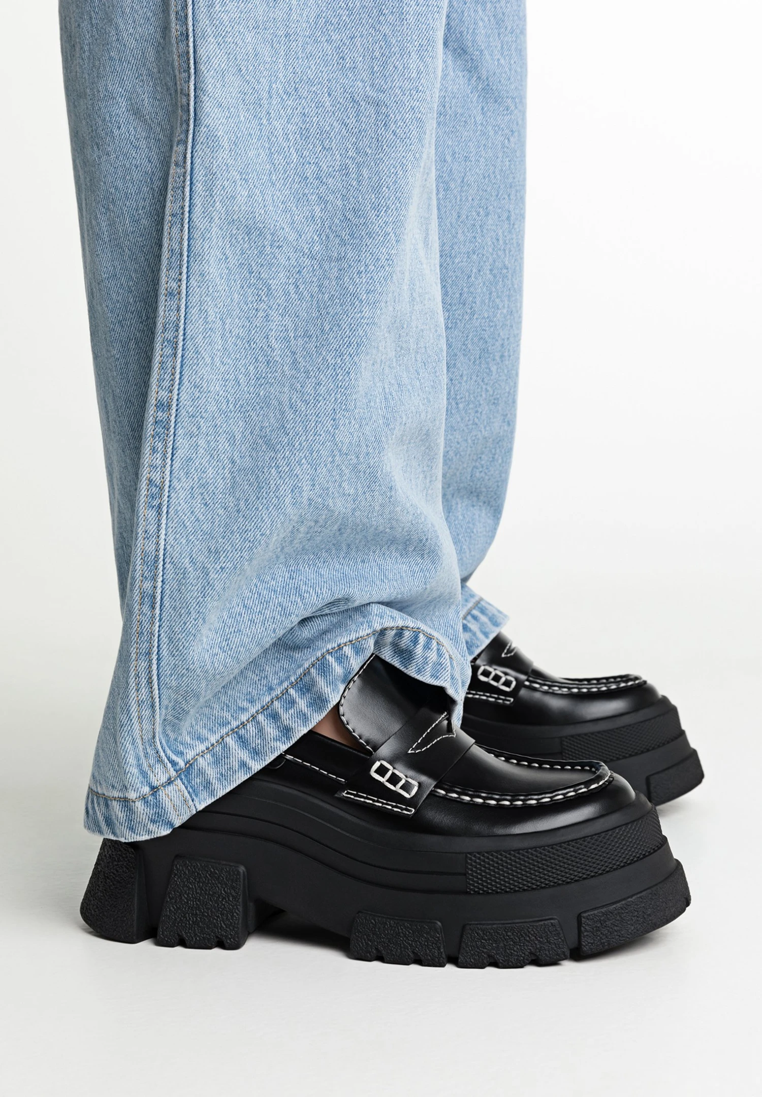 Stradivarius Mit Profilsohle Und Detail - Mocassins - Black 3 Stradivarius Mit Profilsohle Und Detail - Mocassins - Black