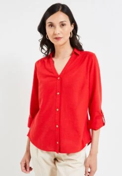 Manches Longues - Chemisier - Rouge
