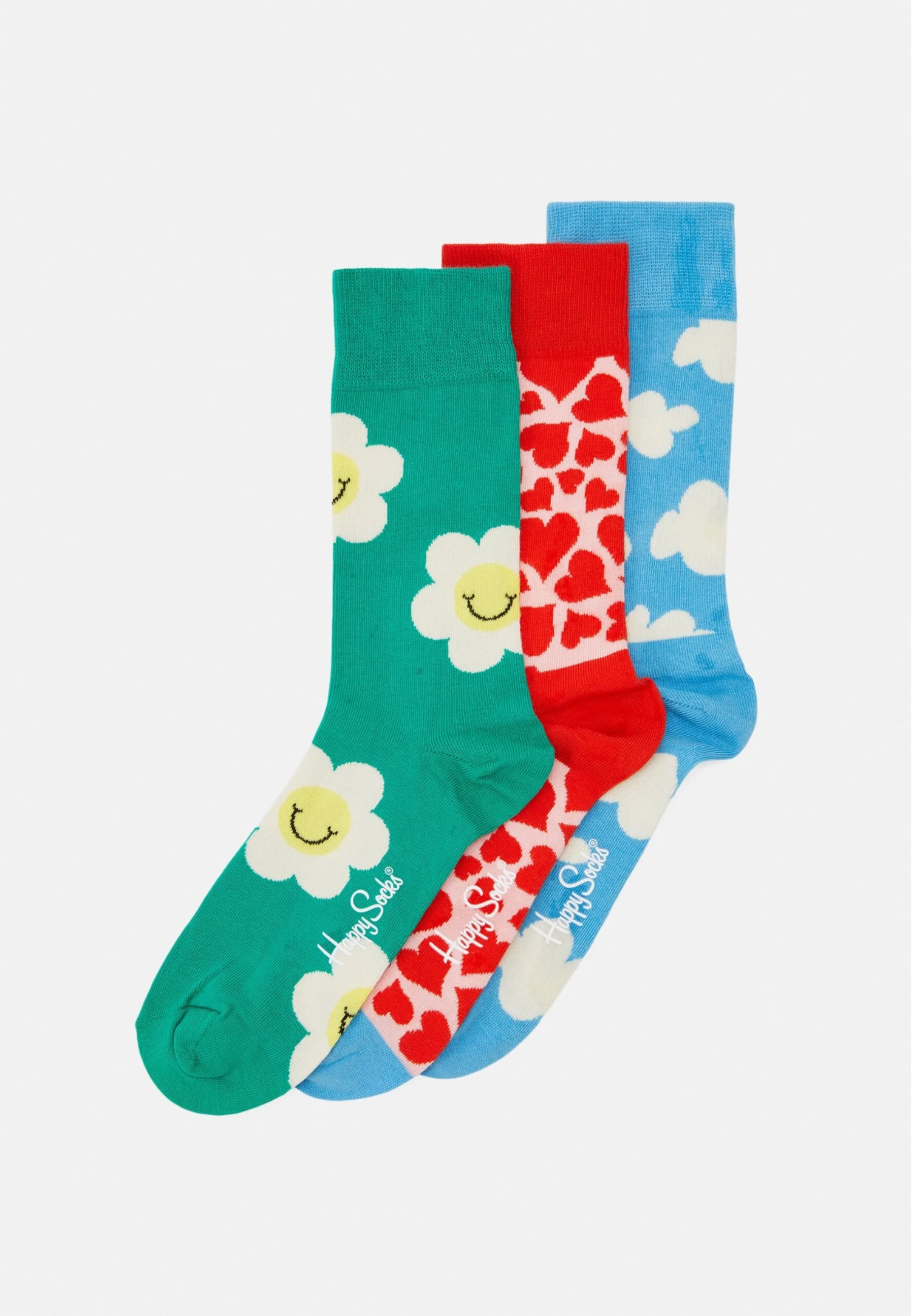 Happy Socks I Flower U Socks Gift Set Unisex 3 Pack - Chaussettes - Red 3 Happy Socks I Flower U Socks Gift Set Unisex 3 Pack - Chaussettes - Red