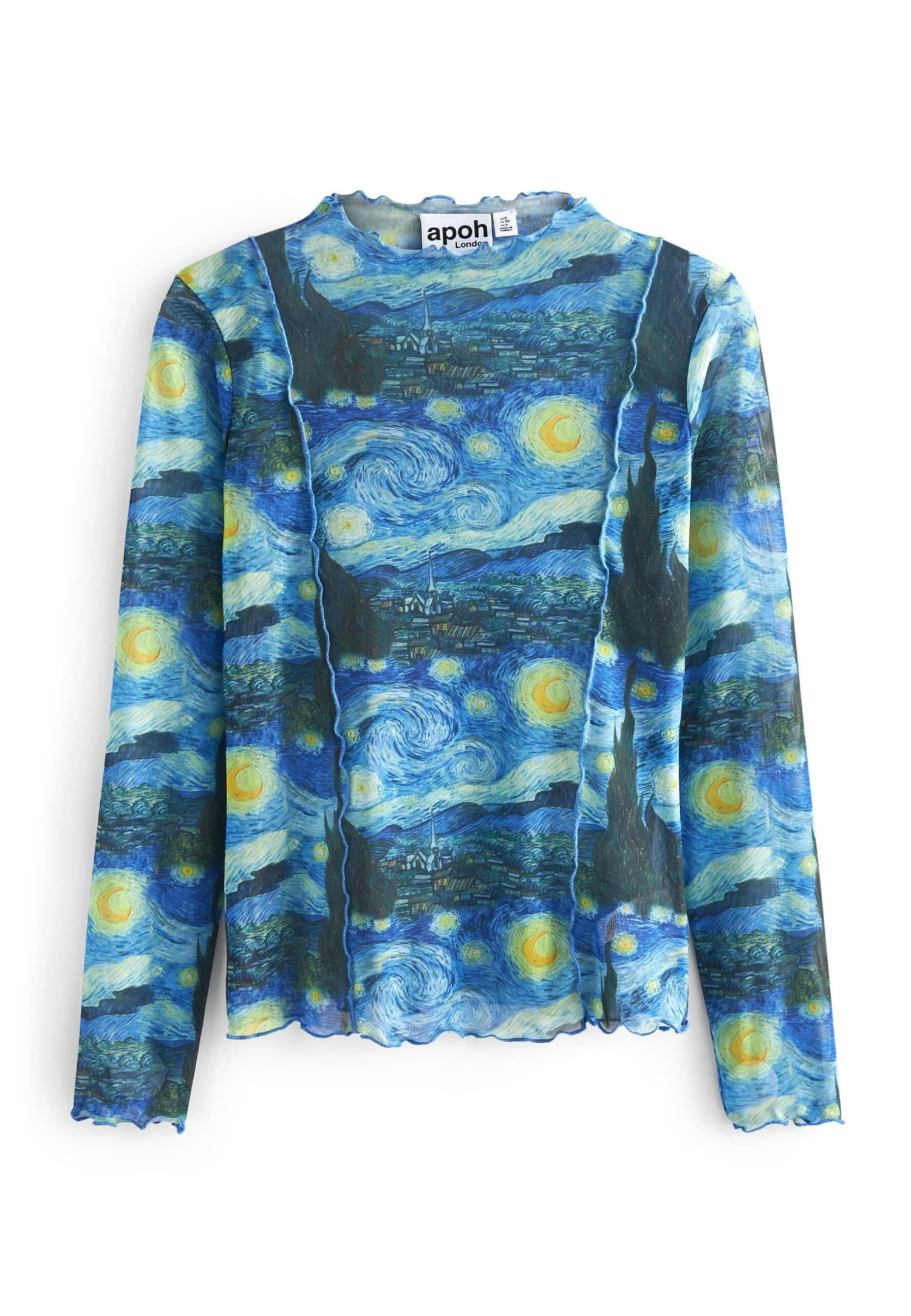 Next Long Sleeve - T-Shirt À Manches Longues - Apoh Vincent Van Gogh Blue Starry Night 7 Next Long Sleeve - T-Shirt À Manches Longues - Apoh Vincent Van Gogh Blue Starry Night – Image 5