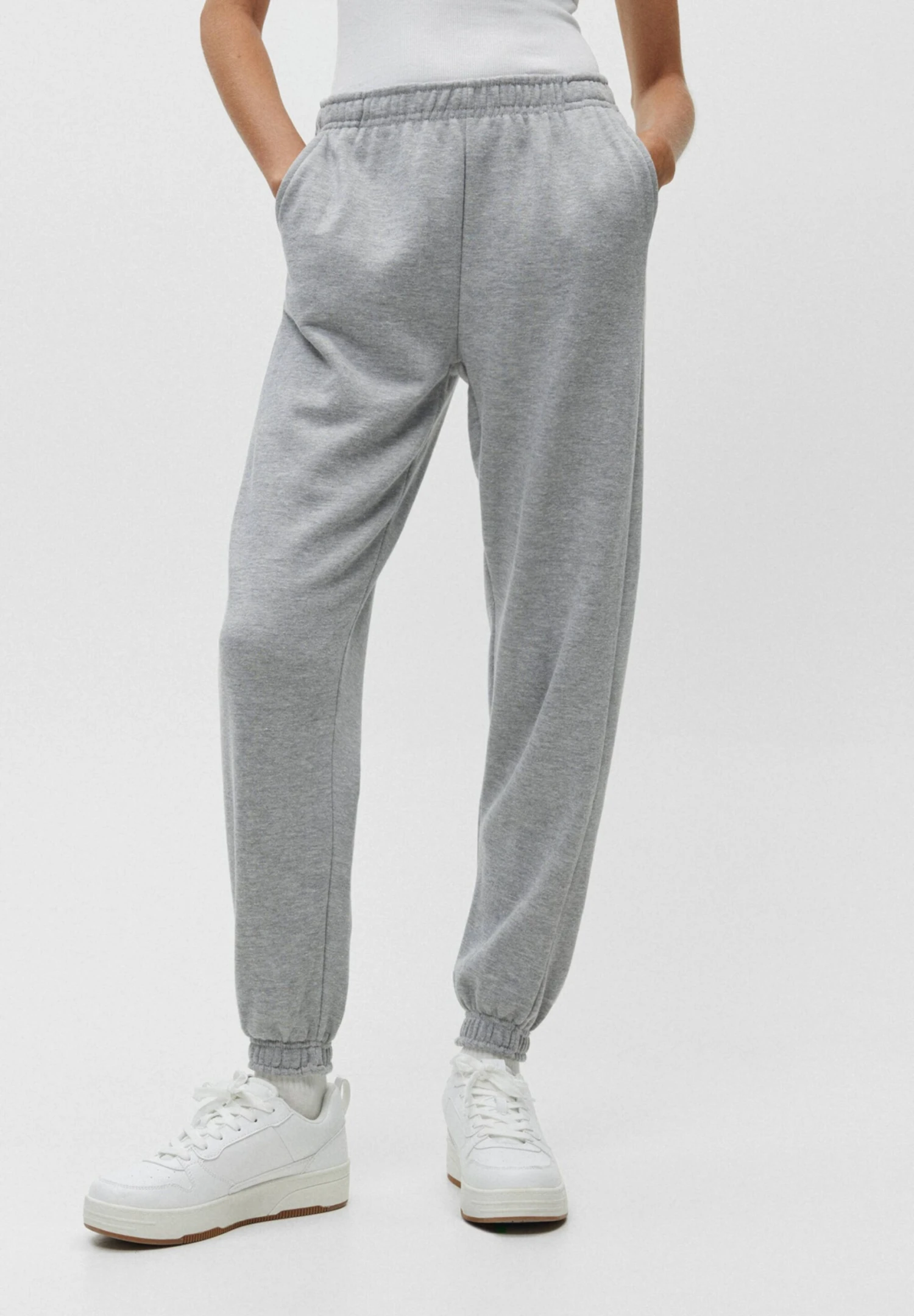 PULL & BEAR Basic - Pantalon De Survêtement - Mottled Grey 3 PULL & BEAR Basic - Pantalon De Survêtement - Mottled Grey