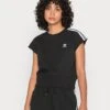 Adidas Originals Adicolor Classics Waist Cinch - T-Shirt Imprimé - Black 1 Adidas Originals Adicolor Classics Waist Cinch - T-Shirt Imprimé - Black -Next Soldes c3ff1b480c0f480390849cdc37a78ab9