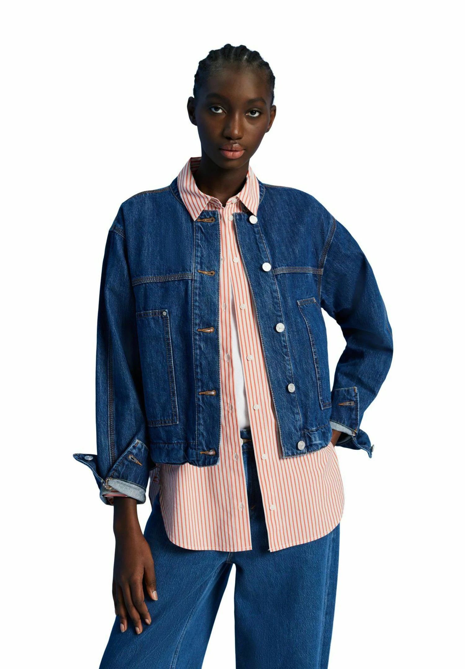 ESPRIT Veste En Jean - Blue Dark Washed 3 ESPRIT Veste En Jean - Blue Dark Washed