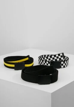 URBAN CLASSICS 3 Pack - Ceinture - Black/White/Yellow