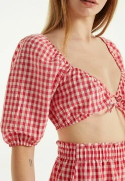 Court Manches Mi-Longues Effet Froissé - Blouse - Rot -Next Soldes c57fe1634ec641e7874c726a6af7376a