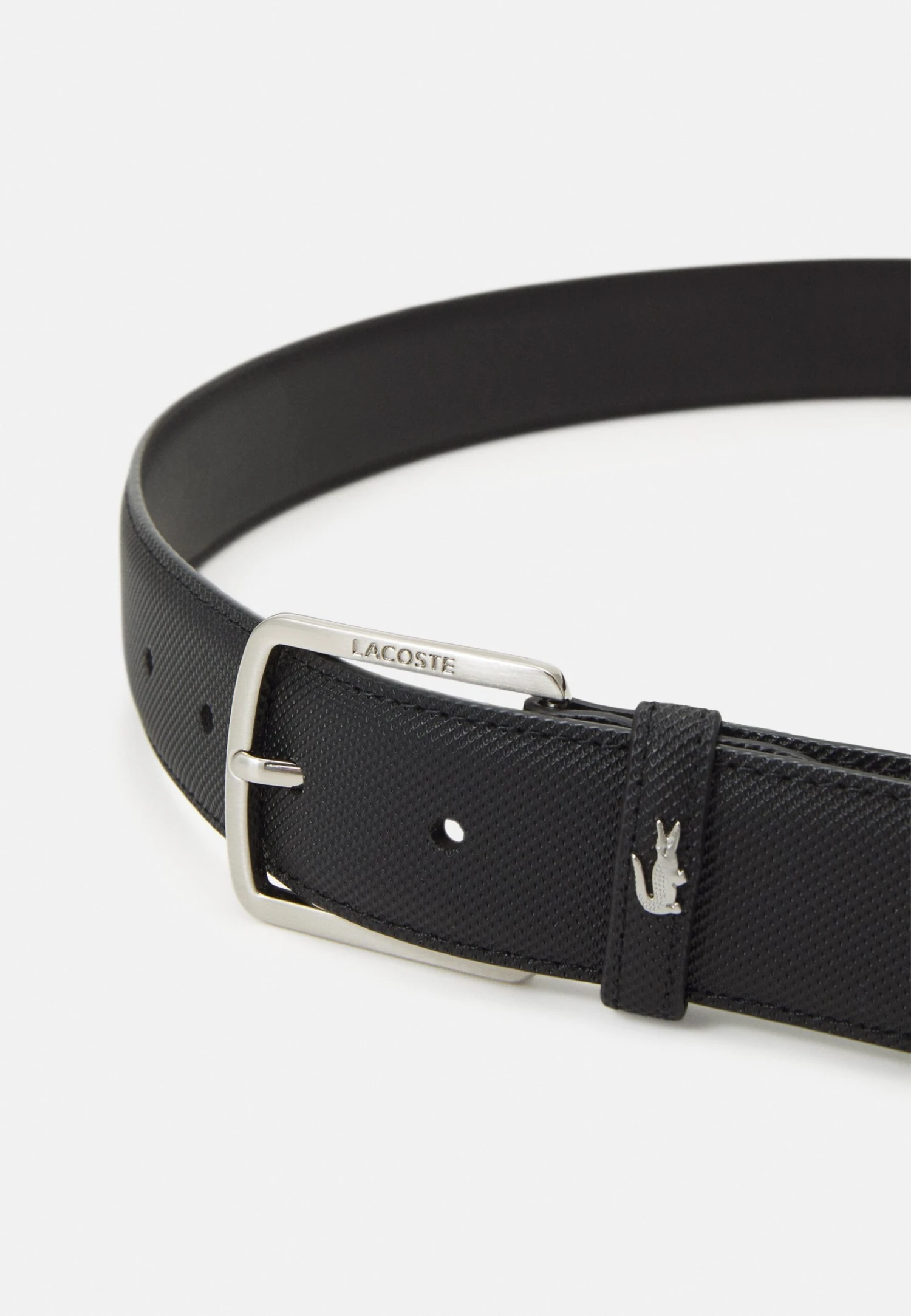 Lacoste Curved Stitched Edges Unisex - Ceinture - Noir 5 Lacoste Curved Stitched Edges Unisex - Ceinture - Noir – Image 3