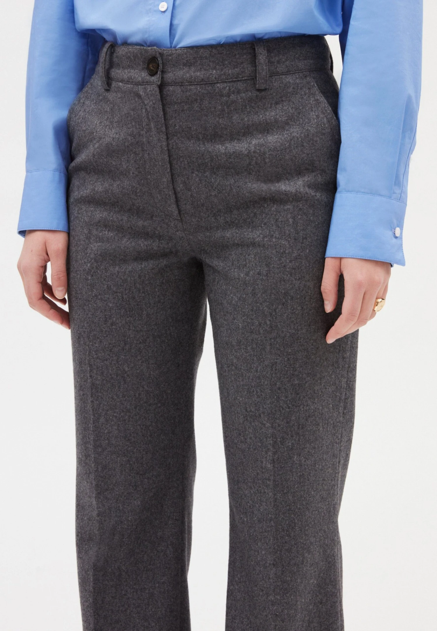 CLAUDIE PIERLOT Please - Pantalon Classique - Gris Chine 6 CLAUDIE PIERLOT Please - Pantalon Classique - Gris Chine – Image 4