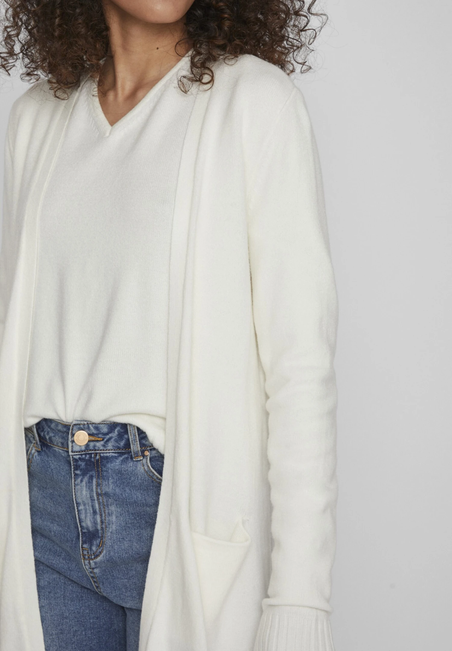 Vila Viril L/S - Noo - Gilet - White Alyssum 6 Vila Viril L/S - Noo - Gilet - White Alyssum â Image 4